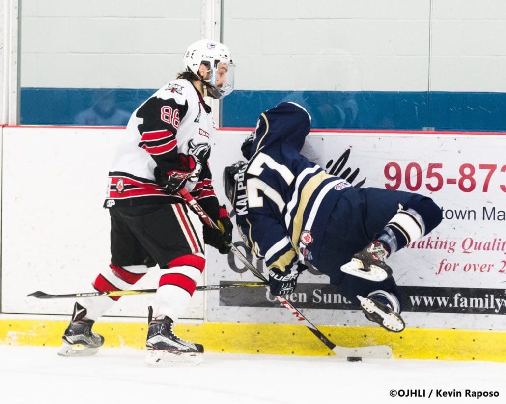 Ontario Junior Hockey League game between the Georgetown Raiders and the Toronto Patriots