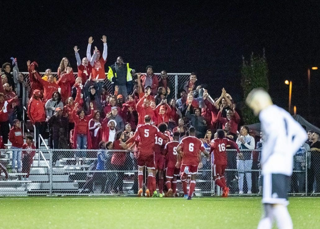 Sports Photography – League1 Ontario Championship Final, Men's Soccer, London FC and Masters FA in Vaughan, Ontario, Canada at Ontario Soccer Centre