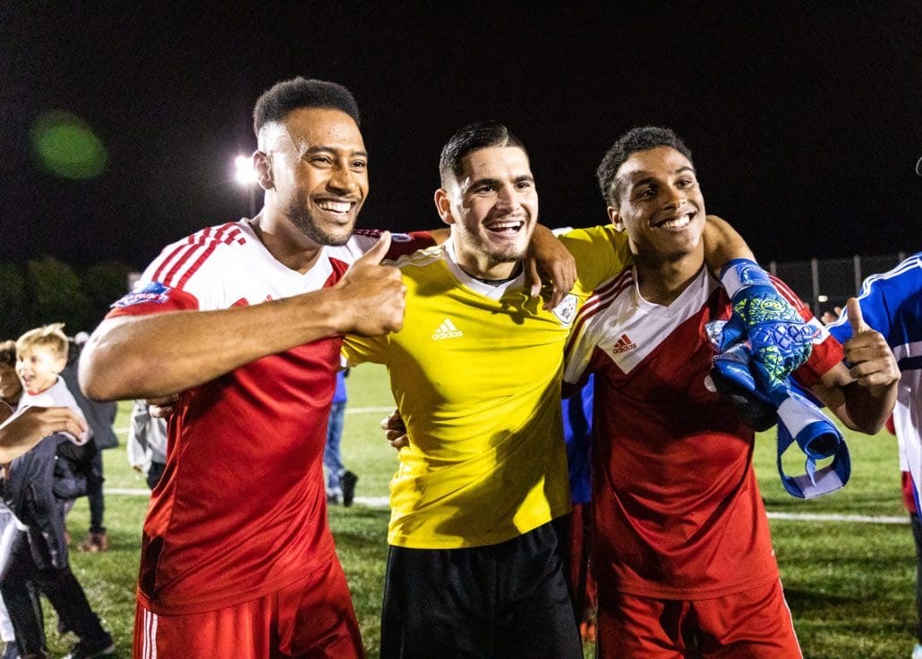 Sports Photography – League1 Ontario Championship Final, Men's Soccer, London FC and Masters FA in Vaughan, Ontario, Canada at Ontario Soccer Centre