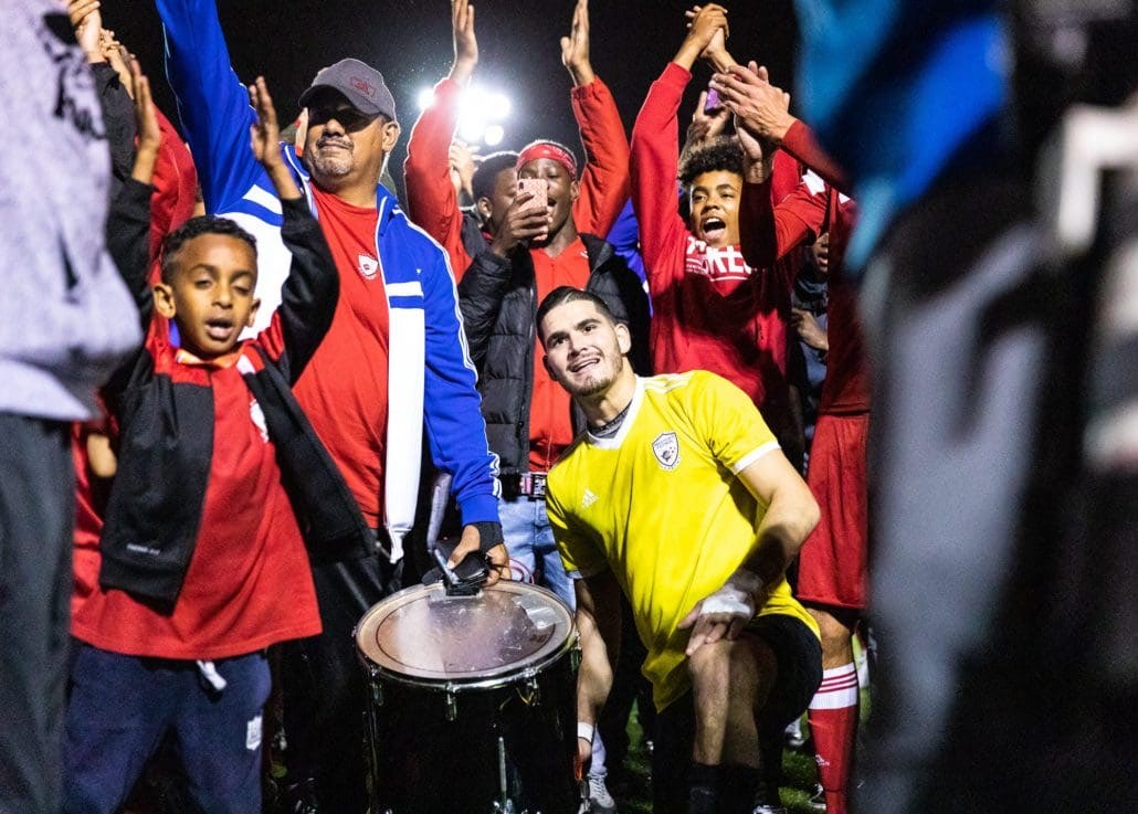 Sports Photography – League1 Ontario Championship Final, Men's Soccer, London FC and Masters FA in Vaughan, Ontario, Canada at Ontario Soccer Centre
