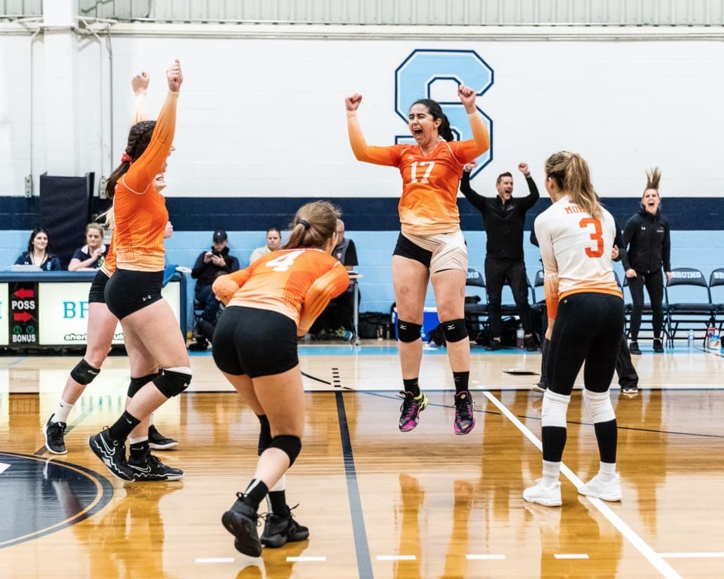 Ontario Colleges Athletic Association Women's Volleyball Championship game between the Mohawk Mountaineers and the Seneca Sting