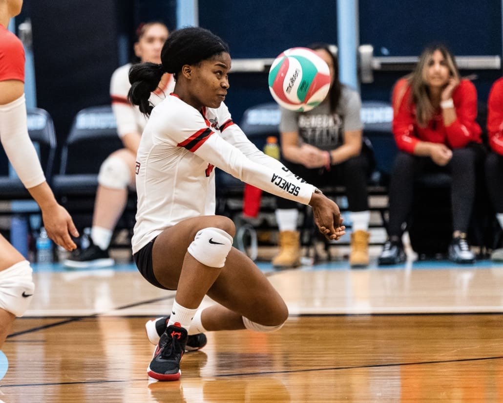 Ontario Colleges Athletic Association Women's Volleyball Championship game between the Mohawk Mountaineers and the Seneca Sting
