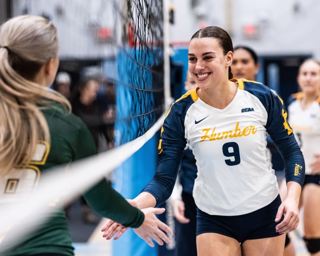 Ontario Colleges Athletic Association Women's Volleyball Championship game between the Durham Lords and the Humber Hawks
