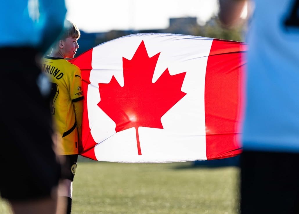 League1 Ontario soccer action between North Mississauga SC and Waterloo United on May 9, 2025 at RIM Park in Waterloo