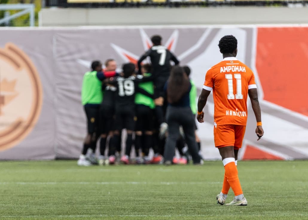 Canadian Premier League soccer action between Atlético Ottawa and Forge FC on May 13, 2025 at Hamilton Stadium in Hamilton