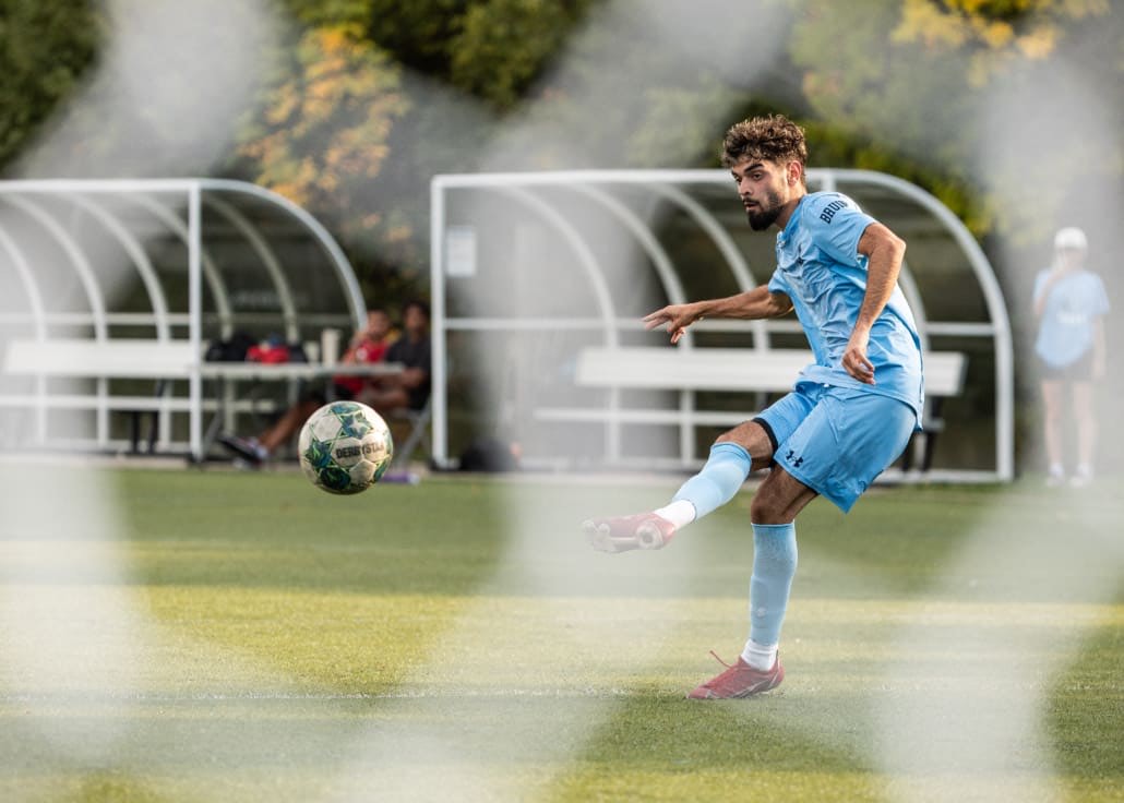 Ontario Colleges Athletic Association soccer action between the St. Clair Saints and Sheridan Bruins on September 27, 2025 at Sheridan College