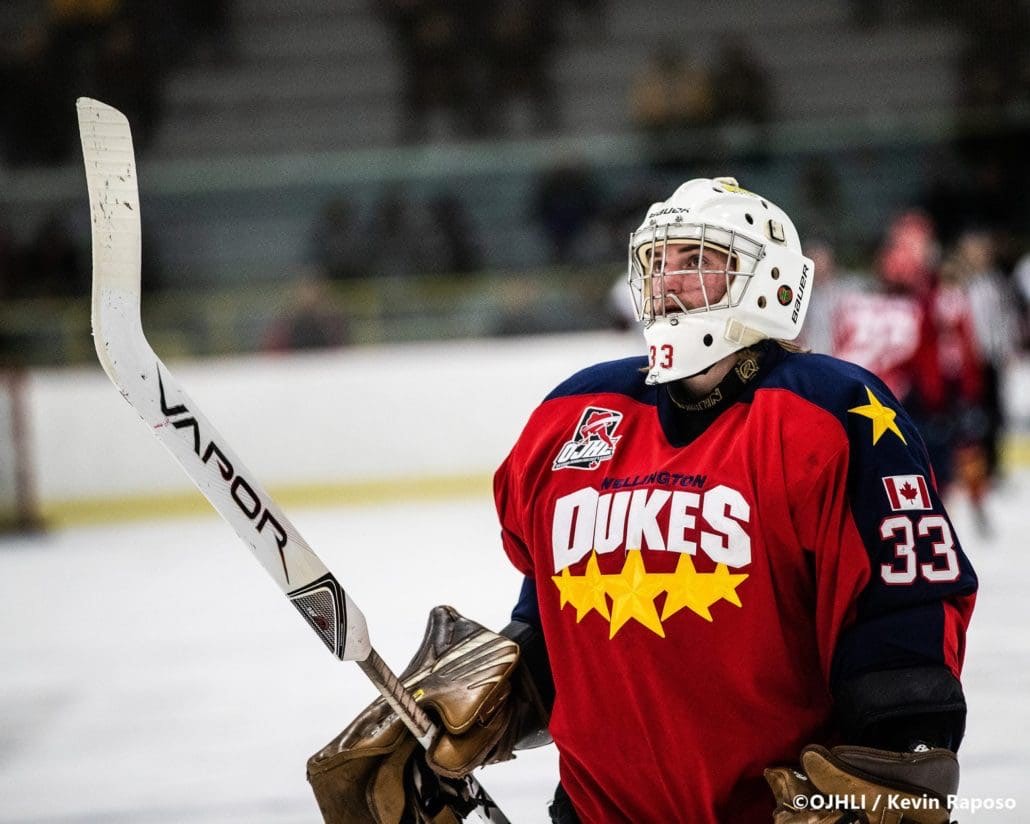 Ontario Junior Hockey League, Buckland Cup Championship Series. Game three between the Wellington Dukes and Georgetown Raiders
