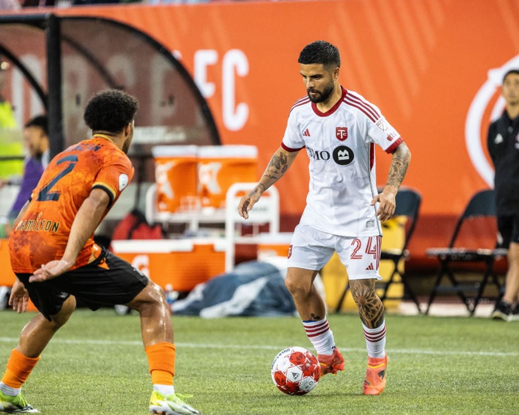 Canadian Championship action between Toronto FC and Forge FC on July 10, 2024 at Tim Hortons Field in Hamilton.