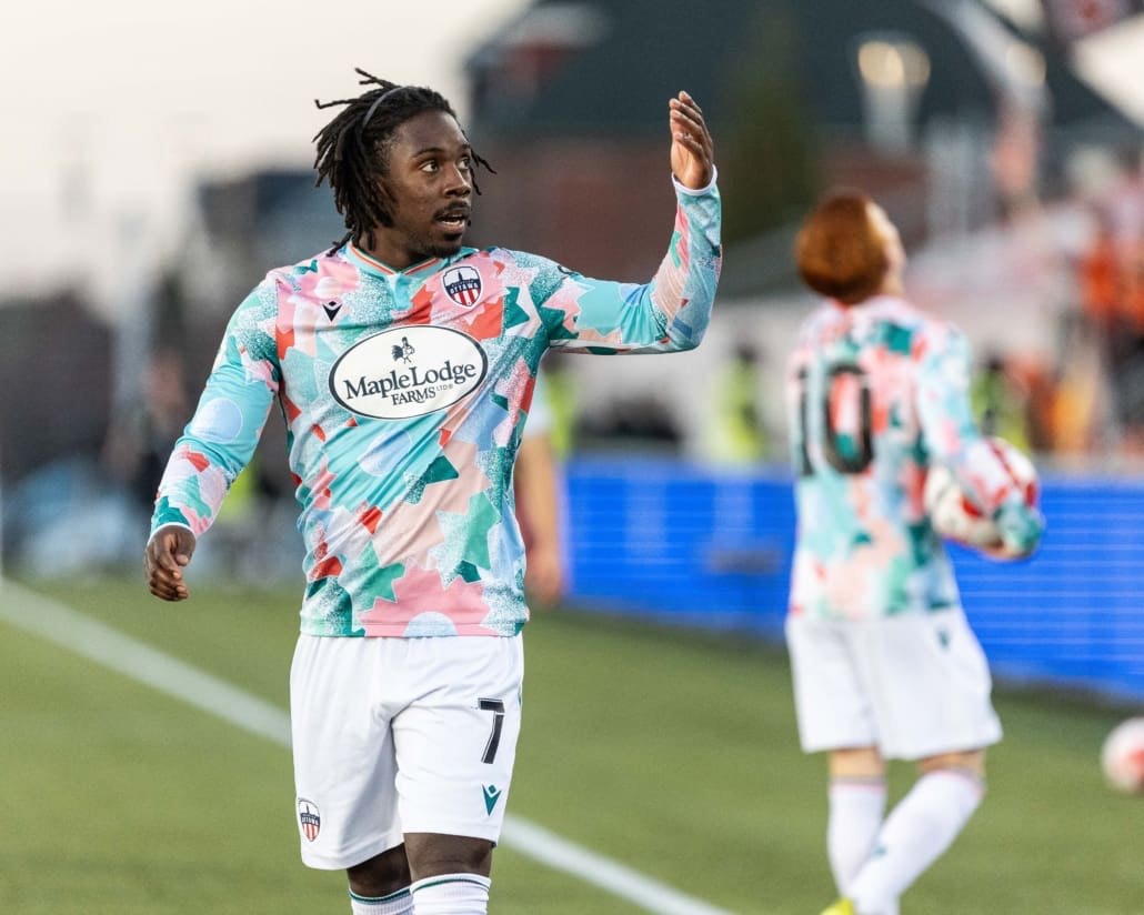 Canadian Premier League semi-final soccer action between Atlético Ottawa and Forge FC on November 2, 2024 at Tim Hortons Field in Hamilton
