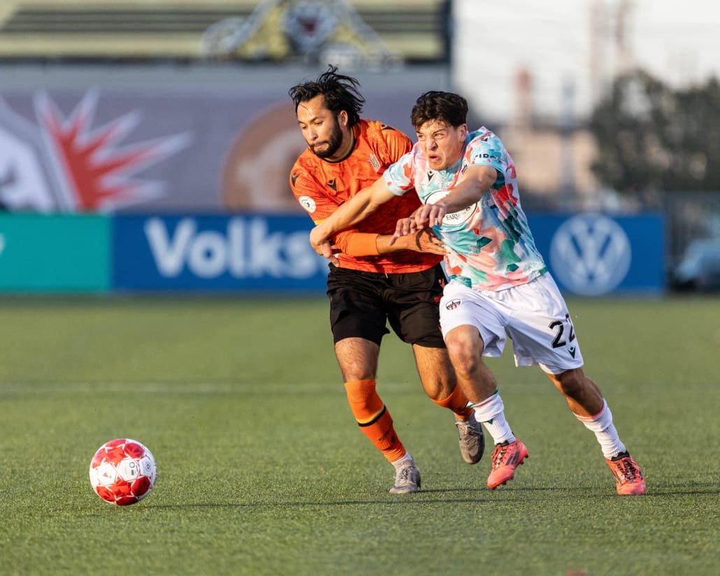 Canadian Premier League semi-final soccer action between Atlético Ottawa and Forge FC on November 2, 2024 at Tim Hortons Field in Hamilton