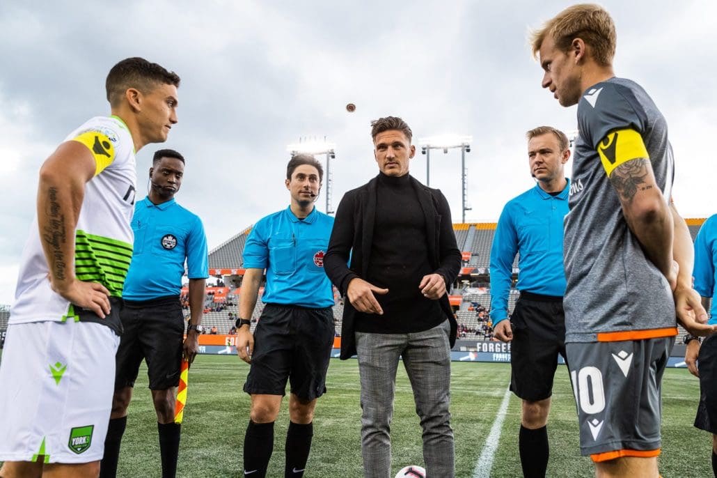 Sports Photography – Canadian Premier League, Regular Season, Men's Soccer, York9 FC and Forge FC in Hamilton, Ontario, Canada at Tim Hortons Field