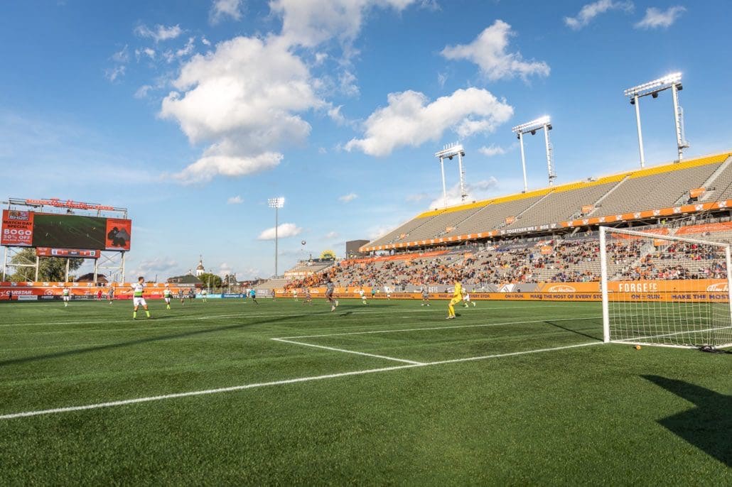 Sports Photography – Canadian Premier League, Regular Season, Men's Soccer, York9 FC and Forge FC in Hamilton, Ontario, Canada at Tim Hortons Field