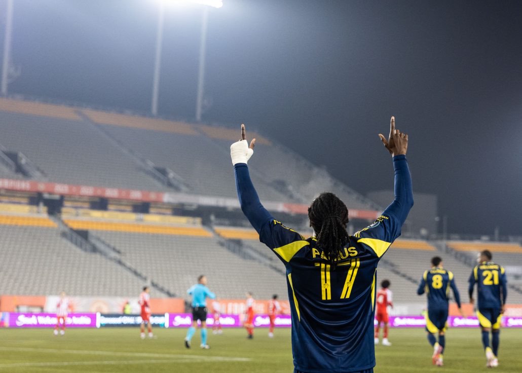 CONCACAF Champions Cup game between Nashville SC at Atlético Ottawa on February 17, 2026 at Hamilton Stadium in Hamilton