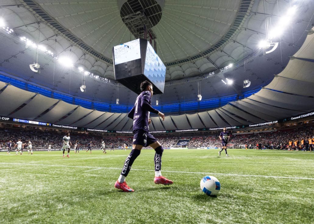 CONCACAF Champions Cup soccer action between Pumas UNAM and the Vancouver Whitecaps on April 2, 2025 at BC Place in Vancouver