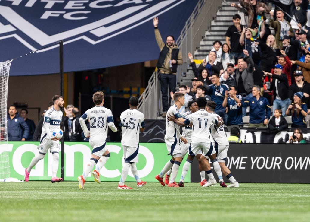 CONCACAF Champions Cup soccer action between Pumas UNAM and the Vancouver Whitecaps on April 2, 2025 at BC Place in Vancouver