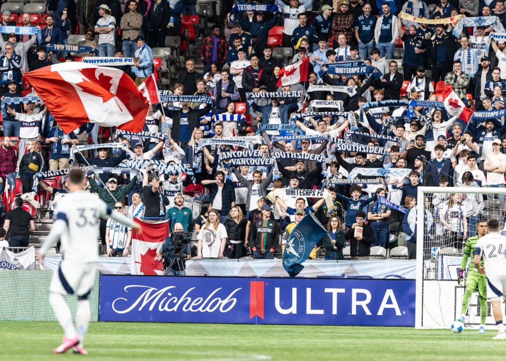 CONCACAF Champions Cup soccer action between Pumas UNAM and the Vancouver Whitecaps on April 2, 2025 at BC Place in Vancouver