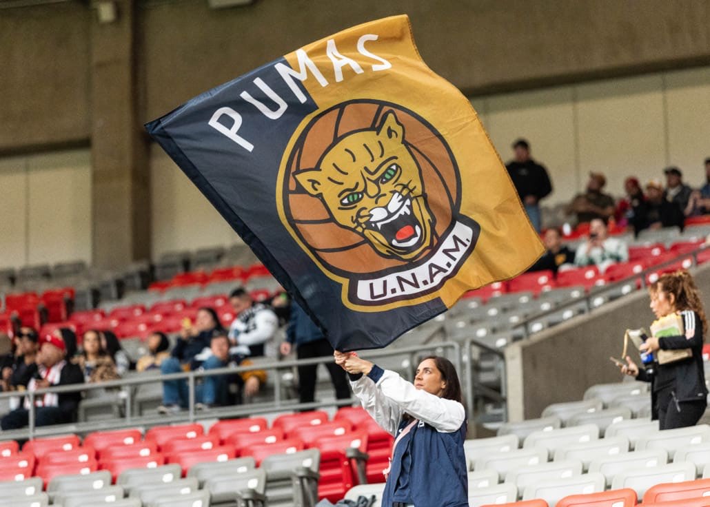 CONCACAF Champions Cup soccer action between Pumas UNAM and the Vancouver Whitecaps on April 2, 2025 at BC Place in Vancouver