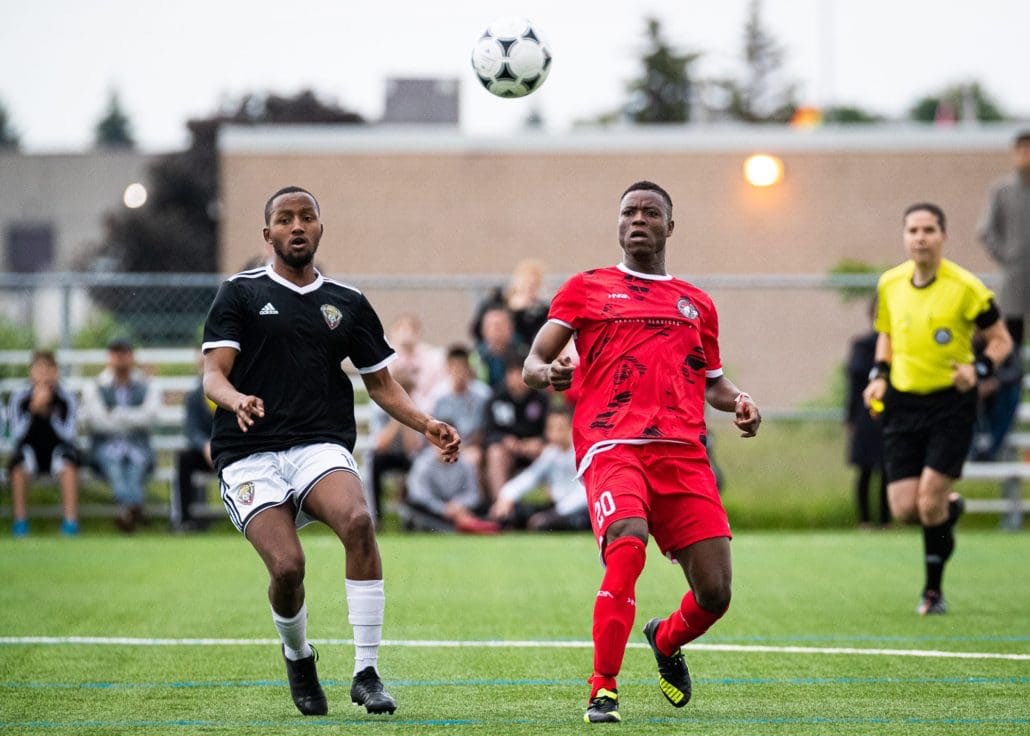 Sports Photography – League1 Ontario Regular Season, Men's Soccer, Durham United FA vs. North Mississauga SC in Mississauga, Ontario, Canada at Paramount Fine Foods Outdoor Turf Field