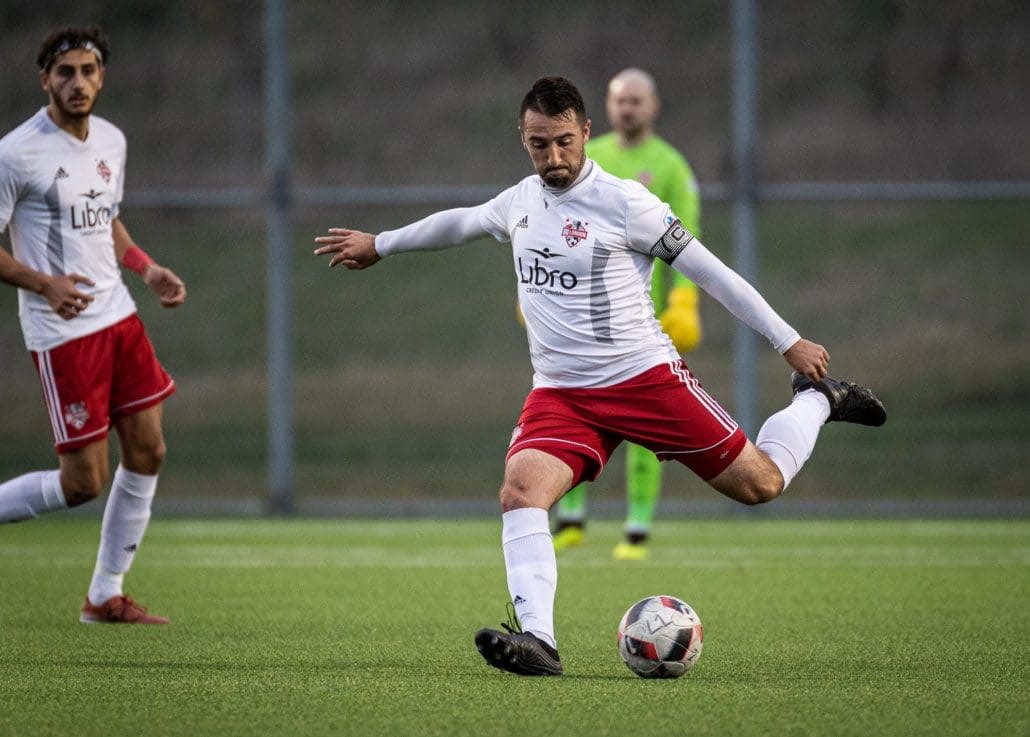 Sports Photography – League1 Ontario Playoffs, Men's Soccer, London FC and Vaughan Azzurri in Vaughan, Ontario, Canada at North Maple Regional Park
