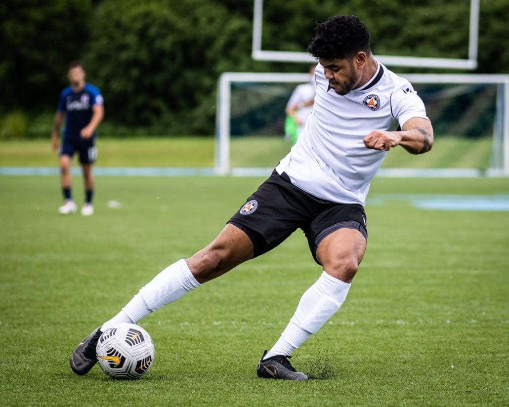 League1 Ontario soccer game between the Oakville Blue Devils and Alliance United
