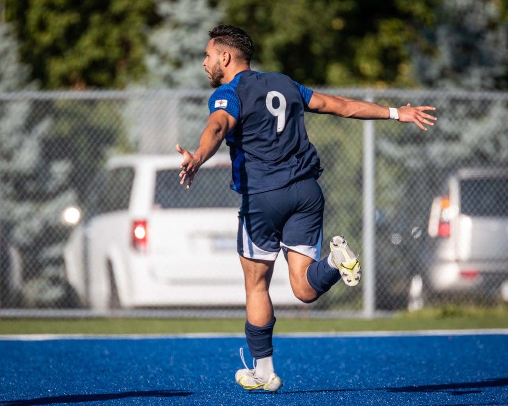 League1 Ontario soccer game between Oakville Blue Devils and Alliance United