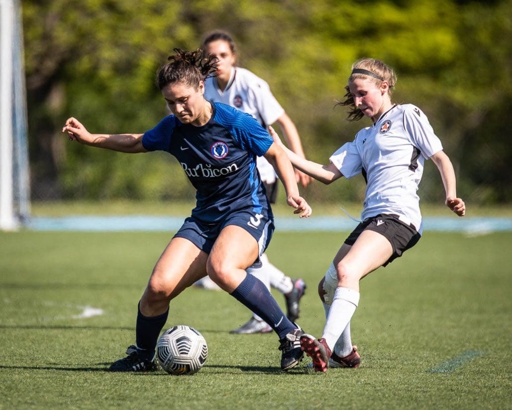 League1 Ontario soccer game between the Oakville Blue Devils and Alliance United FC