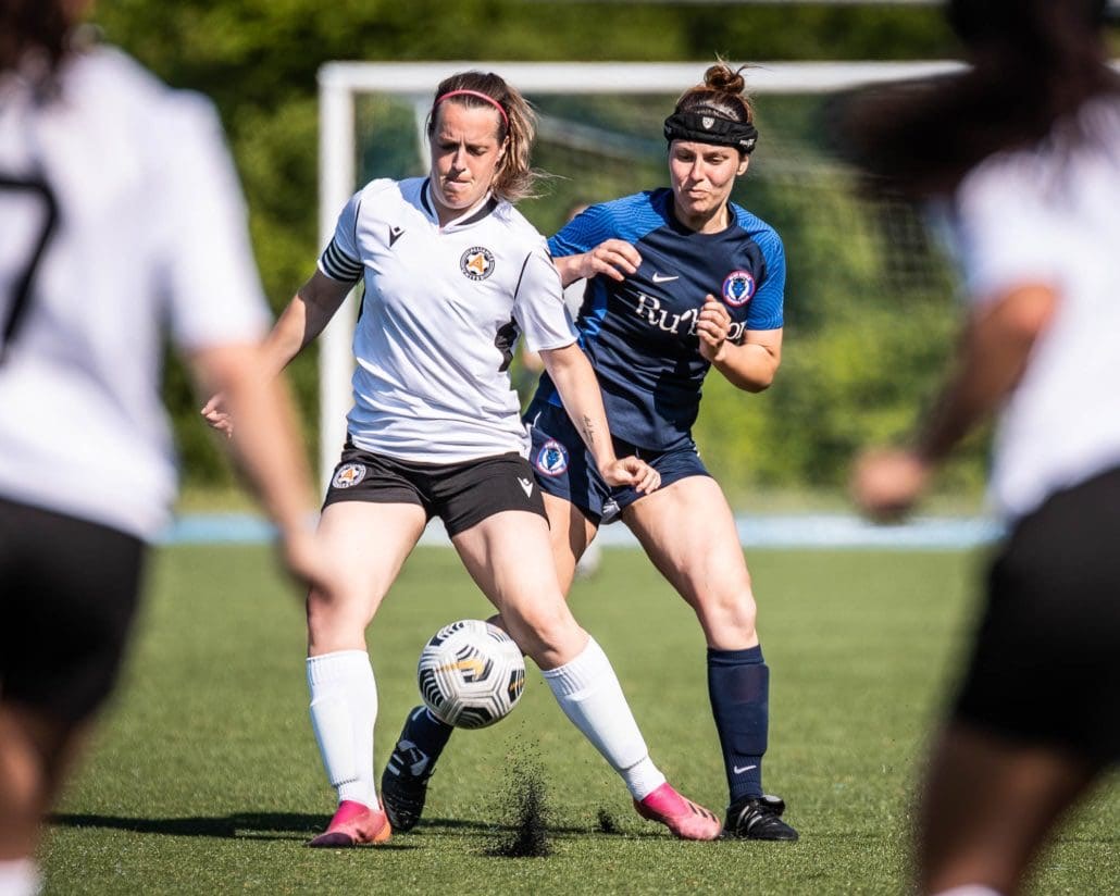League1 Ontario soccer game between the Oakville Blue Devils and Alliance United FC
