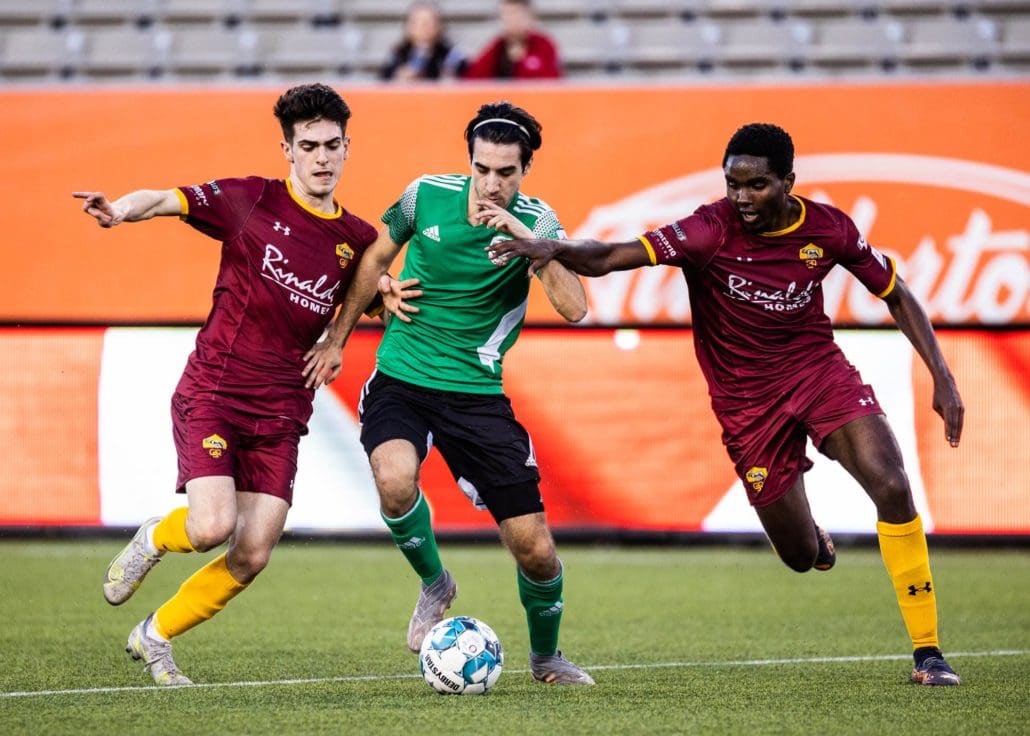 League1 Ontario soccer game between North Toronto Nitros and St. Catharine's Roma Wolves