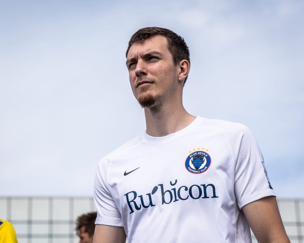 League1 Ontario soccer game between Burlington SC and the Oakville Blue Devils
