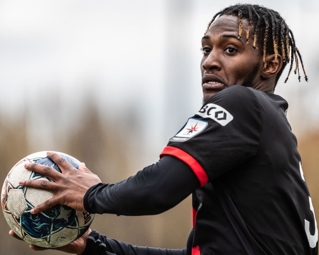 ST. CATHARINES, ON - Apr 21, 2024: League1 Ontario soccer game between St. Catharines Roma Wolves and North Mississauga SC. (Photo by Kevin Raposo / League1 Ontario)