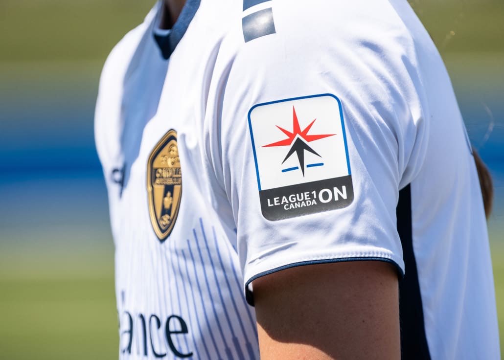 League1 Ontario soccer action between Burlington SC and Oakville SC on July 6, 2025 at Bronte Athletic Park in Oakville