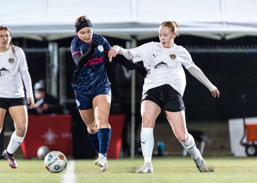League1 Ontario soccer action between Cambridge United and Waterloo United on April 9, 2025 at RIM Park in Waterloo