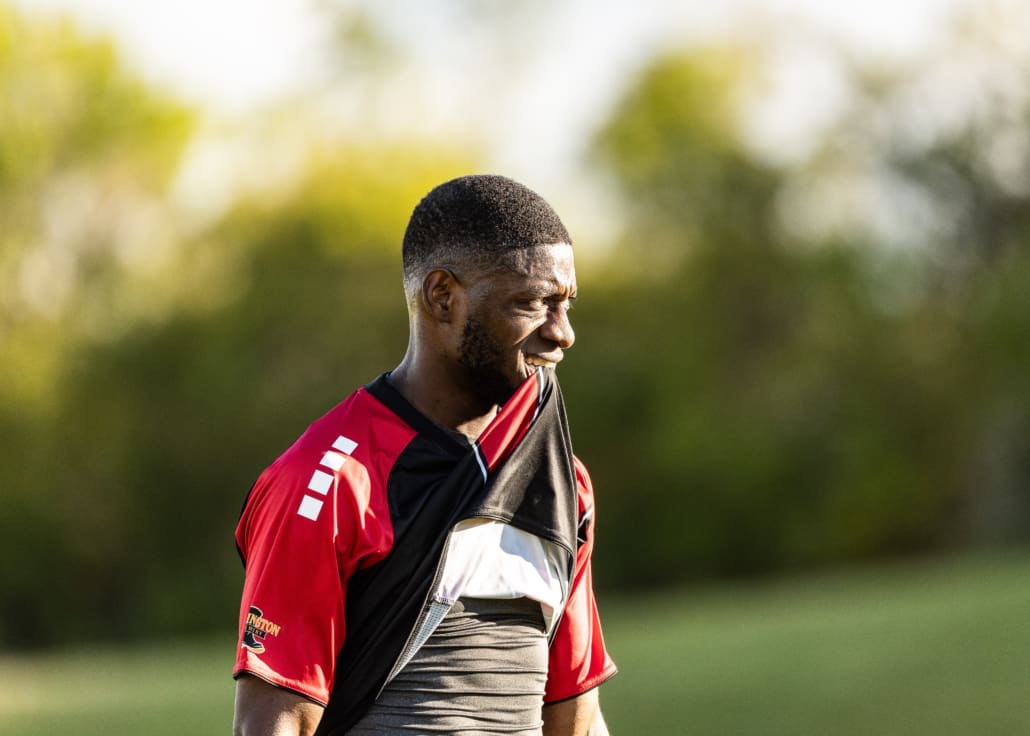 League1 Ontario soccer action between Masters FA and Guelph United on May 25, 2025 at Centennial Bowl in Guelph