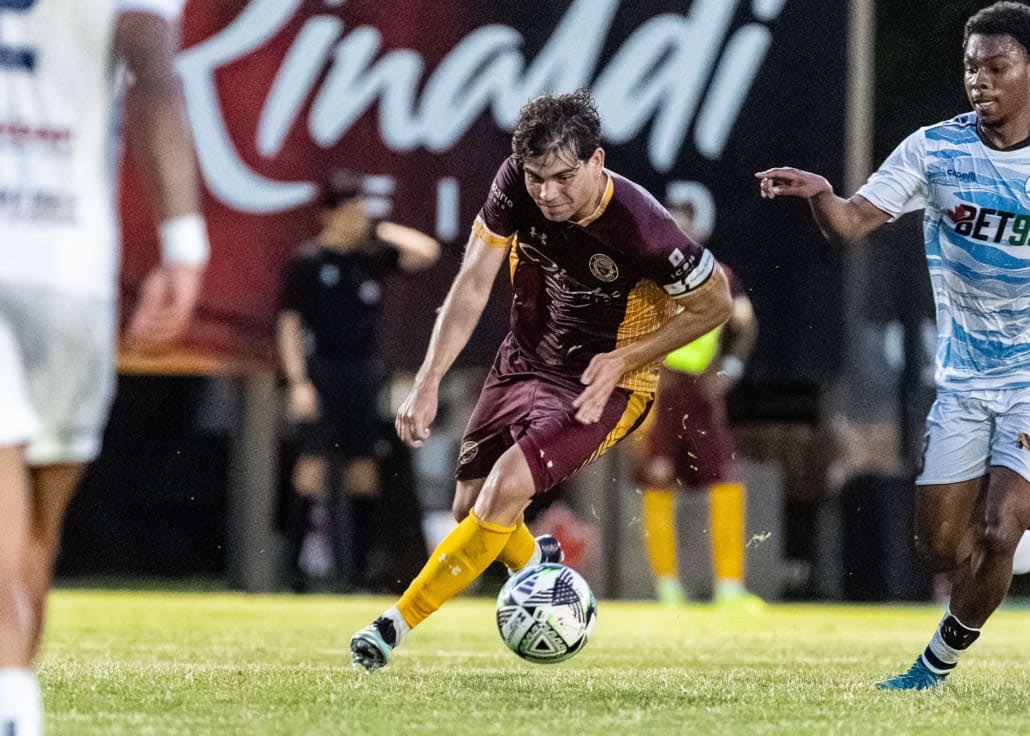 League1 Ontario soccer action between Simcoe Rovers and Roma Wolves on June 27, 2025 at Club Roma in St. Catharines