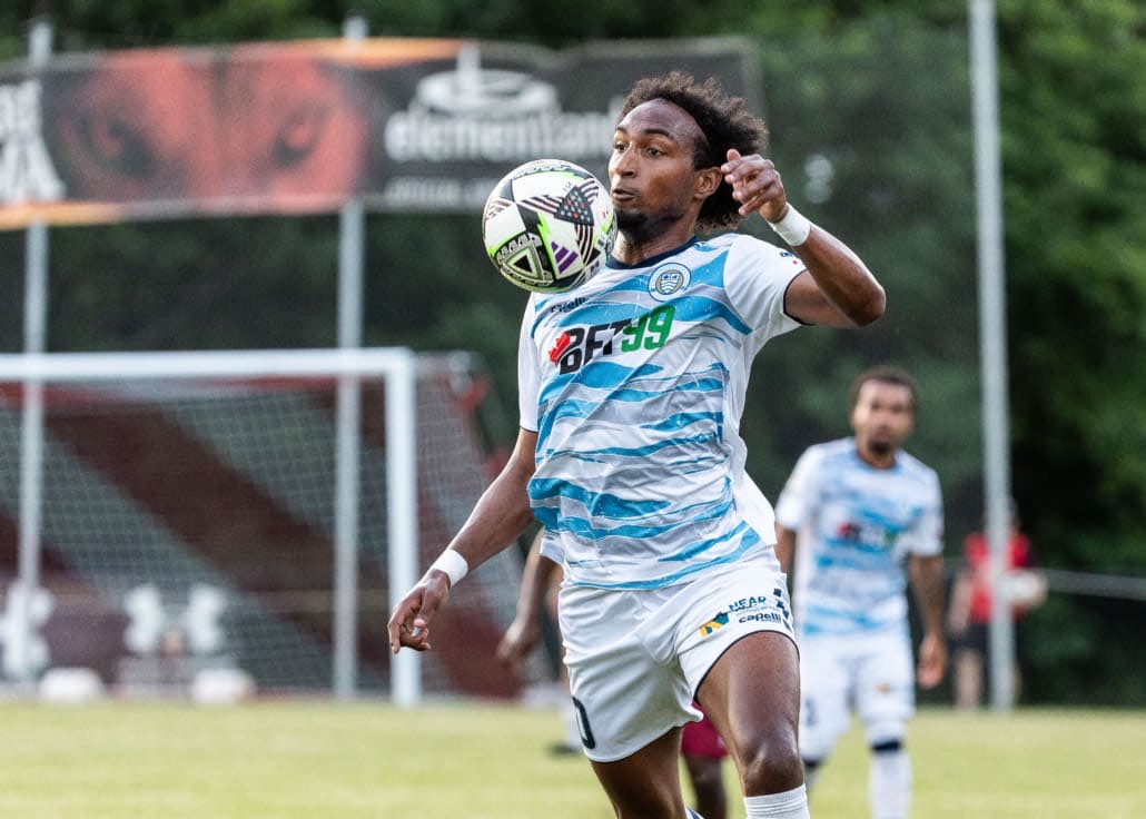 League1 Ontario soccer action between Simcoe Rovers and Roma Wolves on June 27, 2025 at Club Roma in St. Catharines