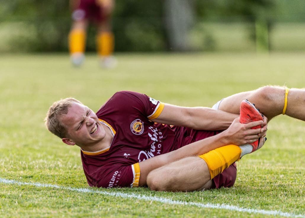 League1 Ontario soccer action between Simcoe Rovers and Roma Wolves on June 27, 2025 at Club Roma in St. Catharines