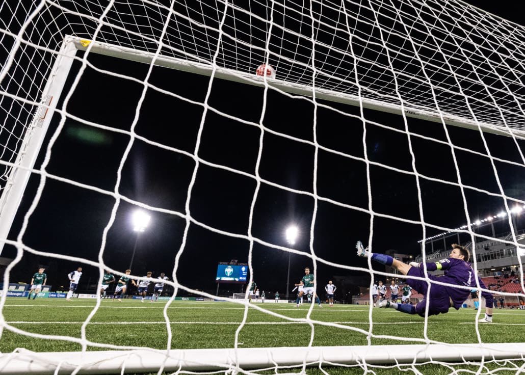 League1 Ontario soccer action between Sudbury Cyclones and York United Academy on April 12, 2025 at York Lions Stadium in Toronto