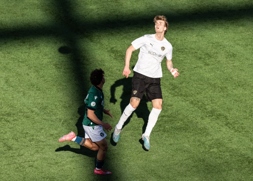 League1 Ontario soccer action between Waterloo United and York United Academy on April 27, 2025 at York Lions Stadium in Toronto