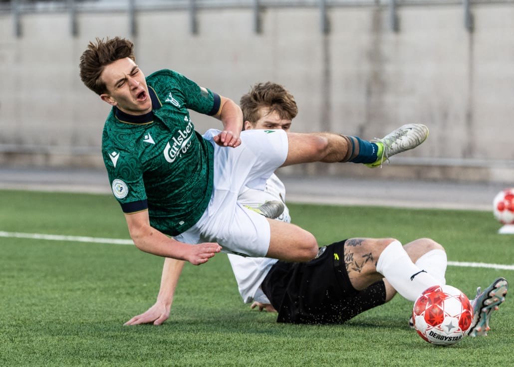 League1 Ontario soccer action between Waterloo United and York United Academy on April 27, 2025 at York Lions Stadium in Toronto