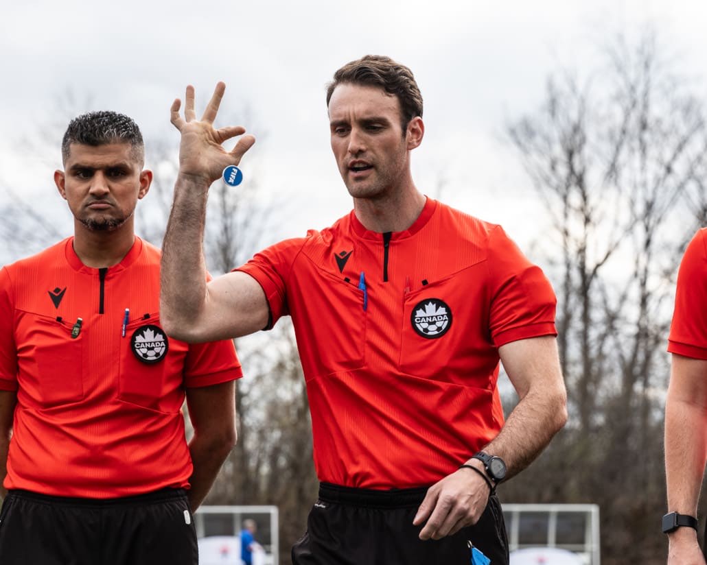 League1 Ontario soccer game between Oakville Blue Devils and Woodbridge Strikers
