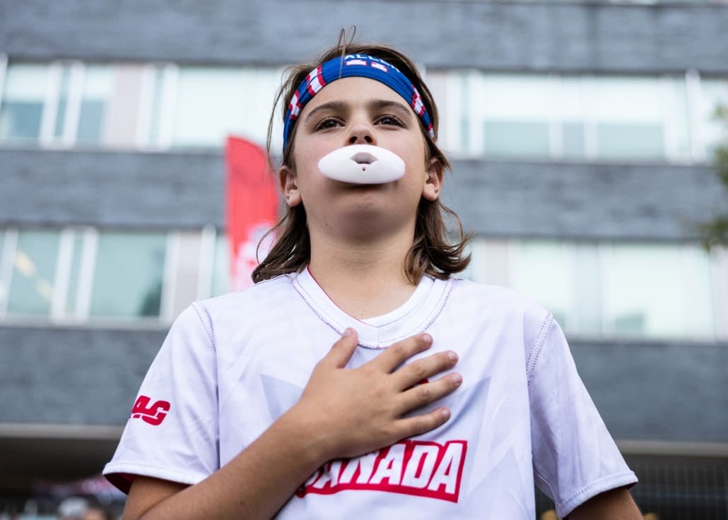 NFL Flag Championship in flag football action on October 3, 4, and 5 in Toronto at North Toronto Collegiate Institute