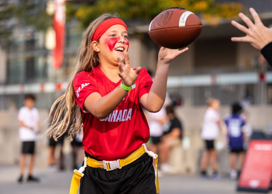 NFL Flag Championship in flag football action on October 3, 4, and 5 in Toronto at North Toronto Collegiate Institute