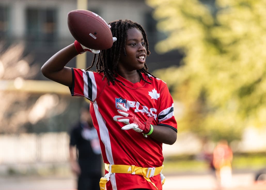 NFL Flag Championship in flag football action on October 3, 4, and 5 in Toronto at North Toronto Collegiate Institute