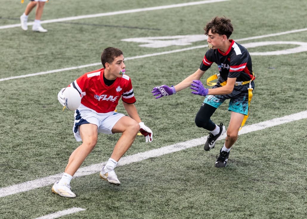 NFL Flag Regionals in flag football action on June 28, 2025 at McMaster University in Hamilton