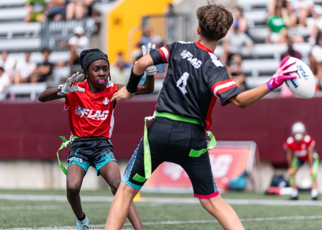 NFL Flag Regionals in flag football action on June 28, 2025 at McMaster University in Hamilton