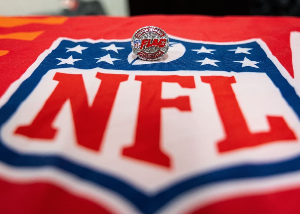 NFL Flag Regionals in flag football action on June 14, 2025 at the Nisku Turf Training Centre in Edmonton
