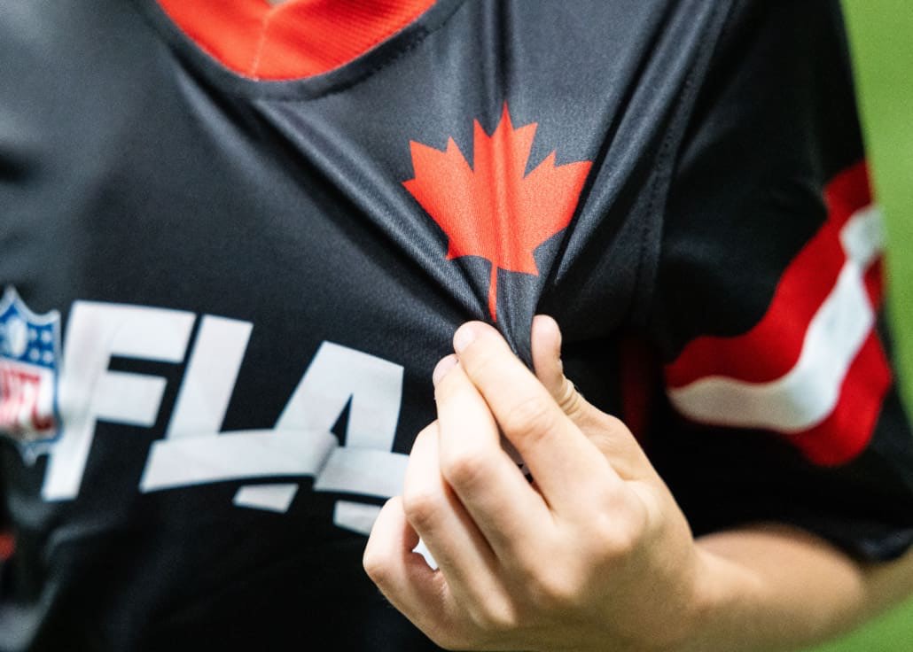 NFL Flag Regionals in flag football action on June 14, 2025 at the Nisku Turf Training Centre in Edmonton