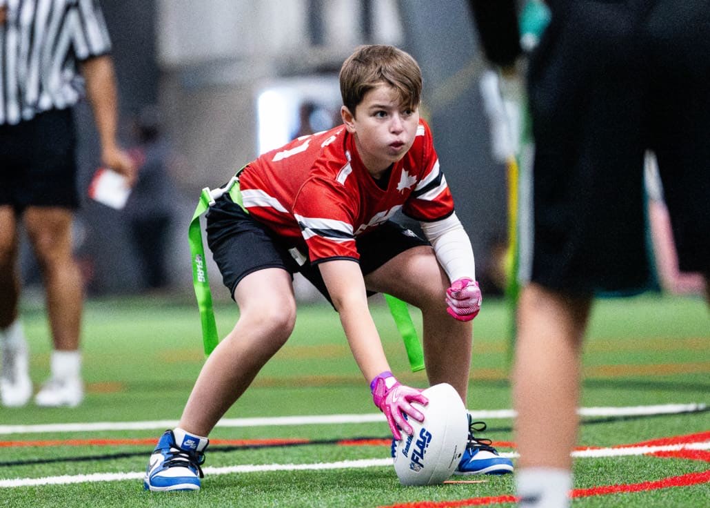 NFL Flag Regionals in flag football action on June 14, 2025 at the Nisku Turf Training Centre in Edmonton