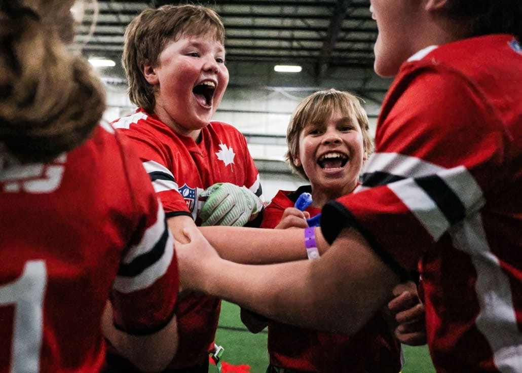 NFL Flag Regionals in flag football action on June 14, 2025 at the Nisku Turf Training Centre in Edmonton