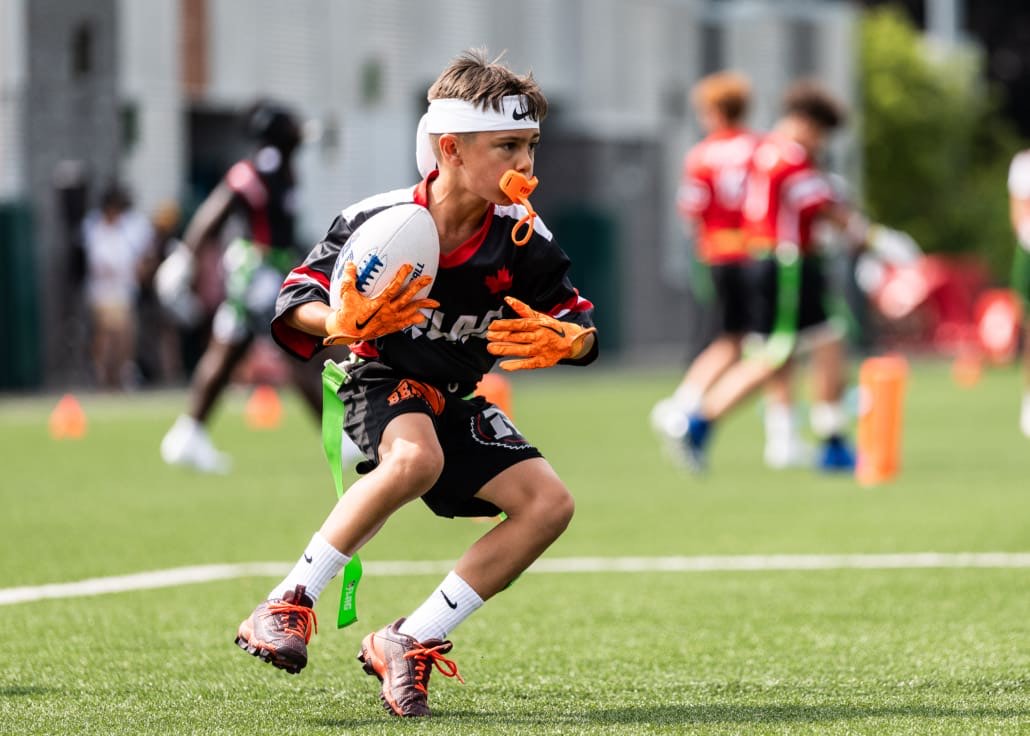 NFL Flag Regionals in flag football action on July 12, 2025 at Algonquin College in Ottawa